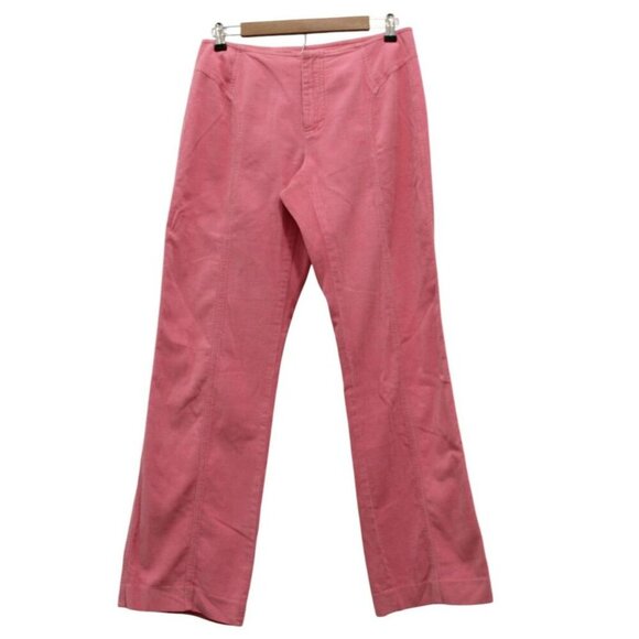 Boston Proper Corduroy Pants Size 8 Pink Straight Leg Retro Y2K Festival Cotton - Picture 1 of 10